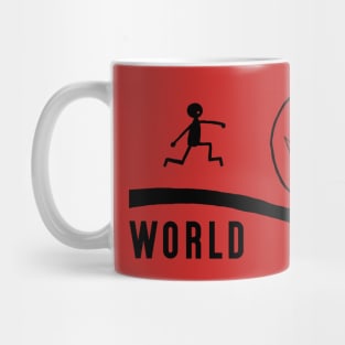 world advertisement of stick figures Mug